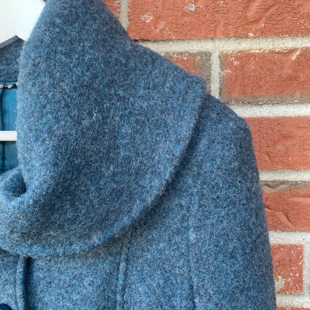 ❌SOLD❌Vintage Italian Speckled Wool Teal Blue 1950's Style Peacoat size Small … - Picture 7 of 10